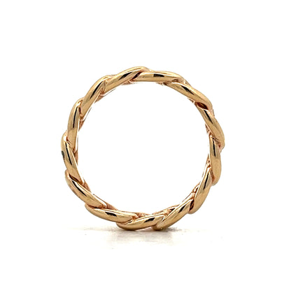 Mens Chain Link Ring in 14k Yellow Gold