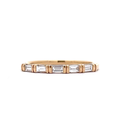 .35 Baguette Diamond Wedding Band in 14k Yellow Gold