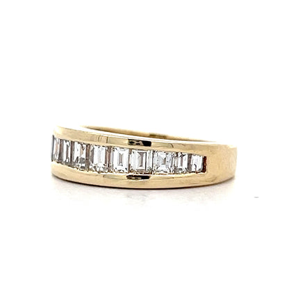 .86 Channel Set Diamond Stacking Ring in 14k Yellow Gold