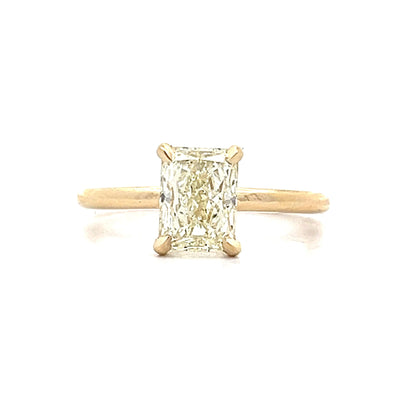 1.59 Radiant Diamond Engagement Ring in 14k Yellow Gold