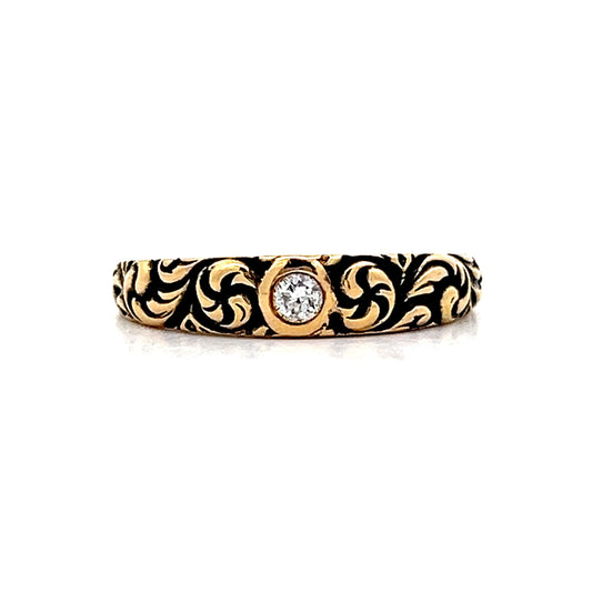 Antique Victorian Diamond Band in 18k Yellow Gold