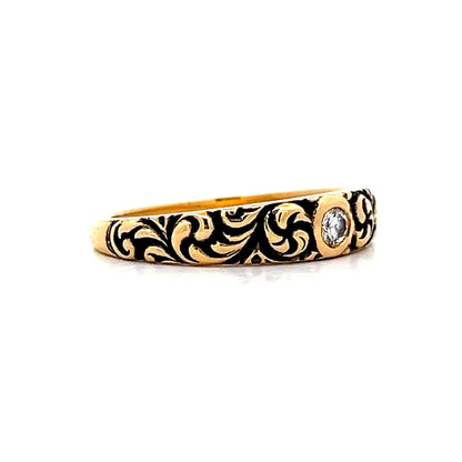 Antique Victorian Diamond Band in 18k Yellow Gold
