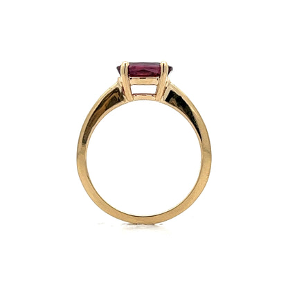 1.65 Pink Tourmaline Stacking Ring in 14k Yellow Gold