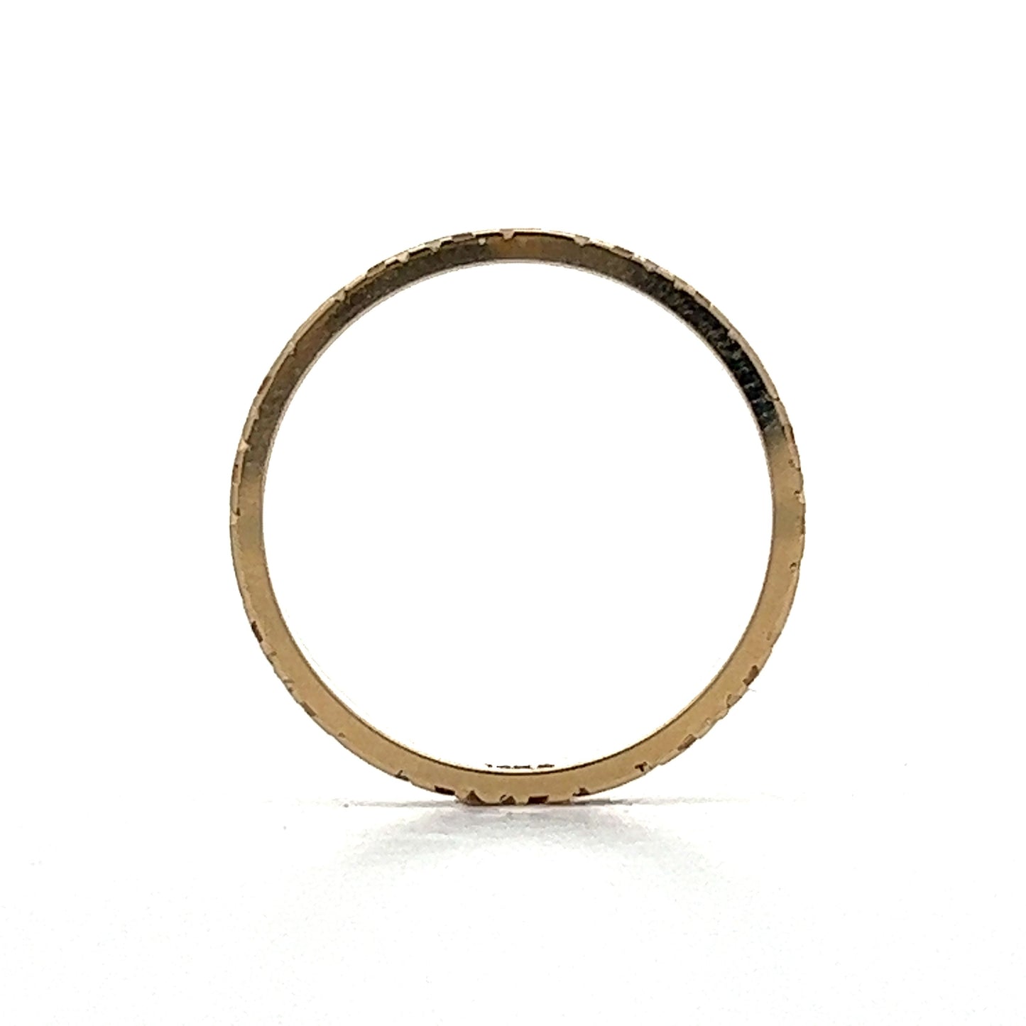 Geometric Pattern Wedding Band in 14k Yellow Gold