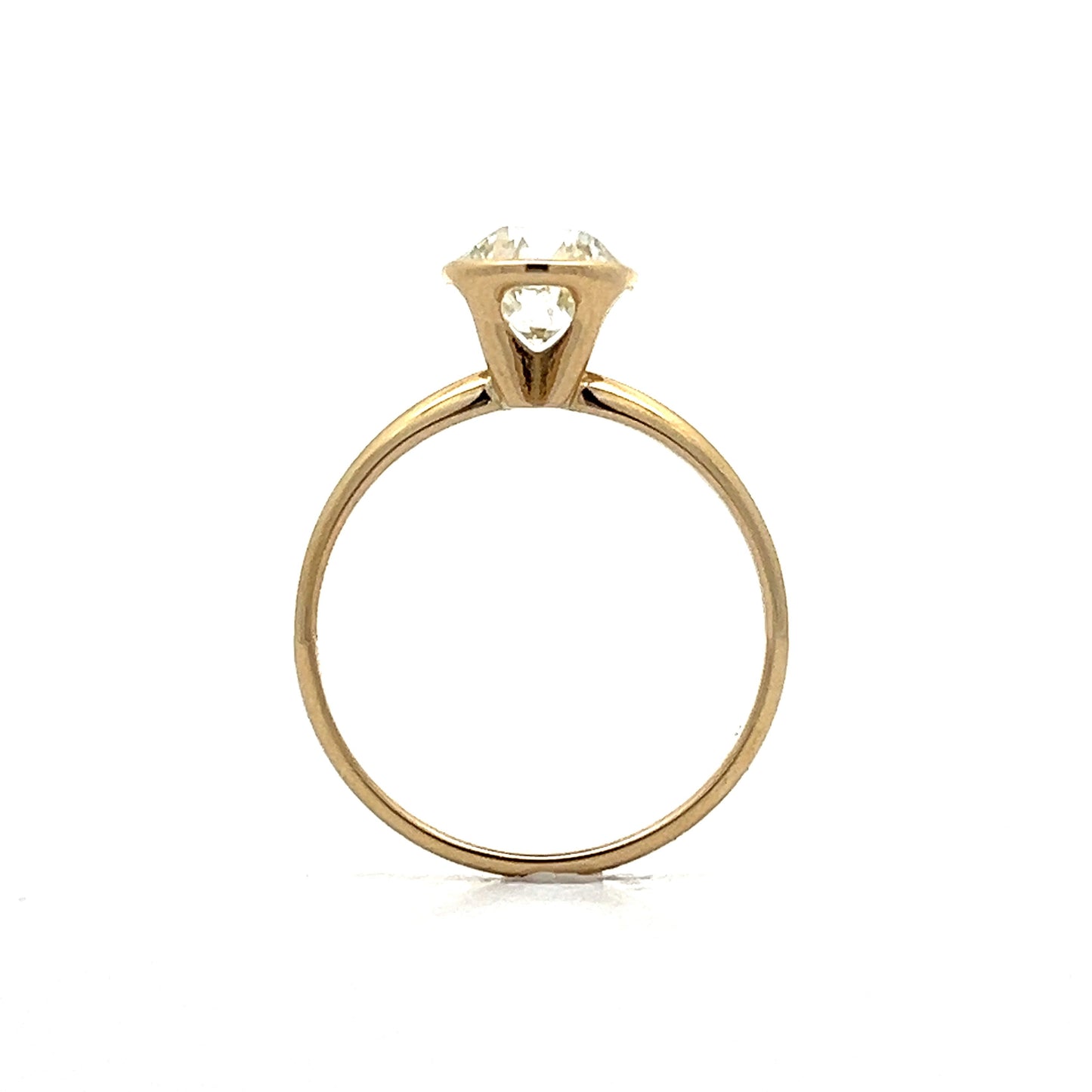 1.44 Old European Diamond Engagement Ring in Yellow Gold