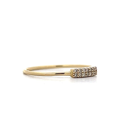 .06 Diamond Stackable Pave Ring in Yellow Gold