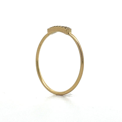 .06 Diamond Stackable Pave Ring in Yellow Gold