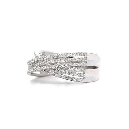 .54 Diamond Pave Cocktail Ring in 14k White Gold