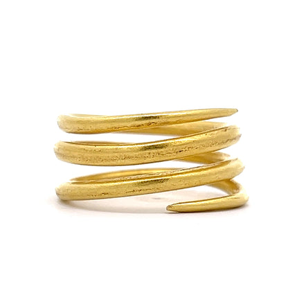 Coiled Snake Right Hand Ring in 20k Yellow Gold