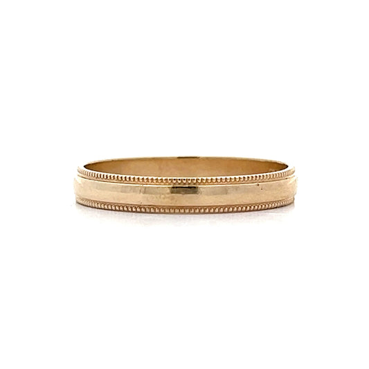 Vintage 1950's Men's Wedding Band in 10k Yellow Gold