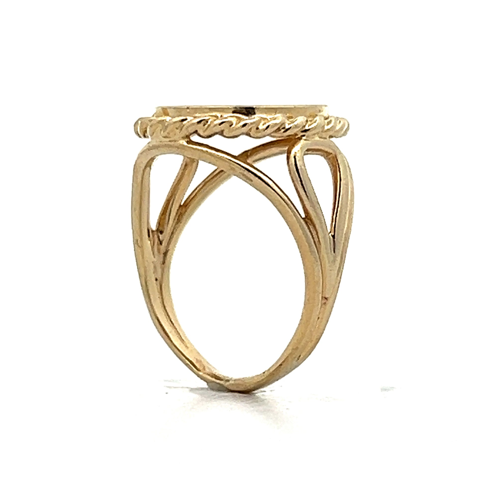 1924 Replica Gold Coin Ring in 10k Yellow Gold – Filigree Jewelers