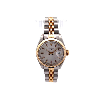 Rolex Ladies Date Two-Tone Jubilee 26mm Silver Dial 69173