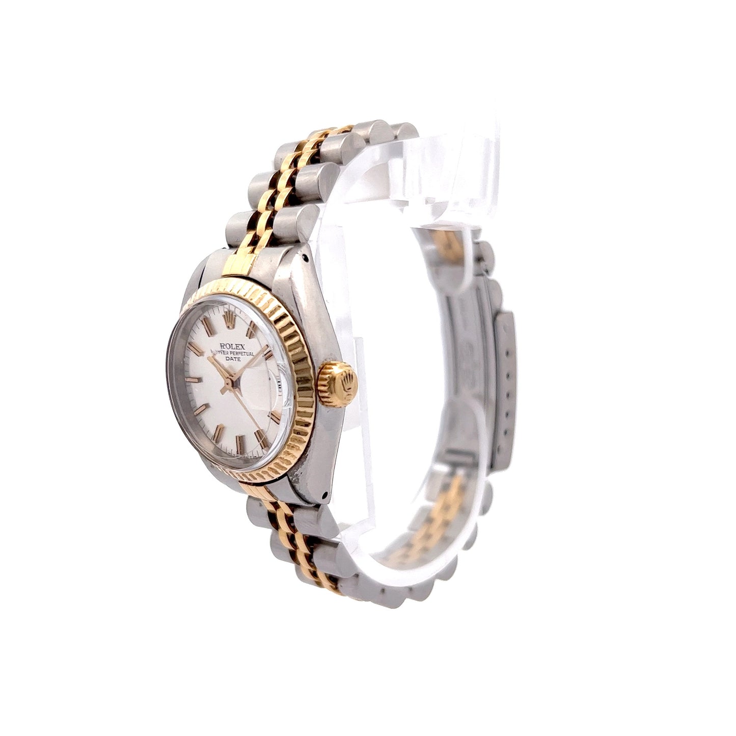 Rolex Ladies Date Two-Tone Jubilee 26mm Silver Dial 69173