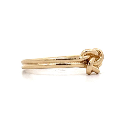 Simple Knotted Stacking Ring in 14k Yellow Gold