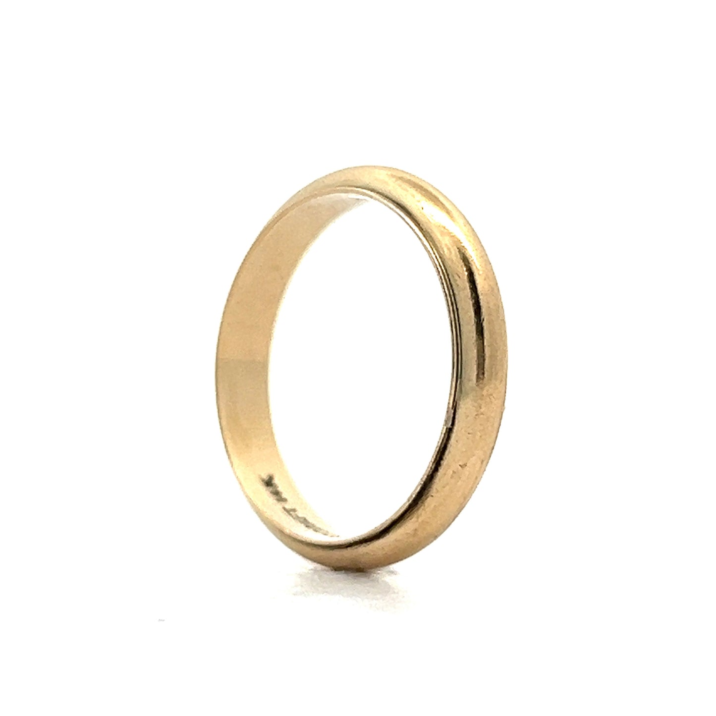 Vintage 4mm Men's Wedding Band in Yellow Gold