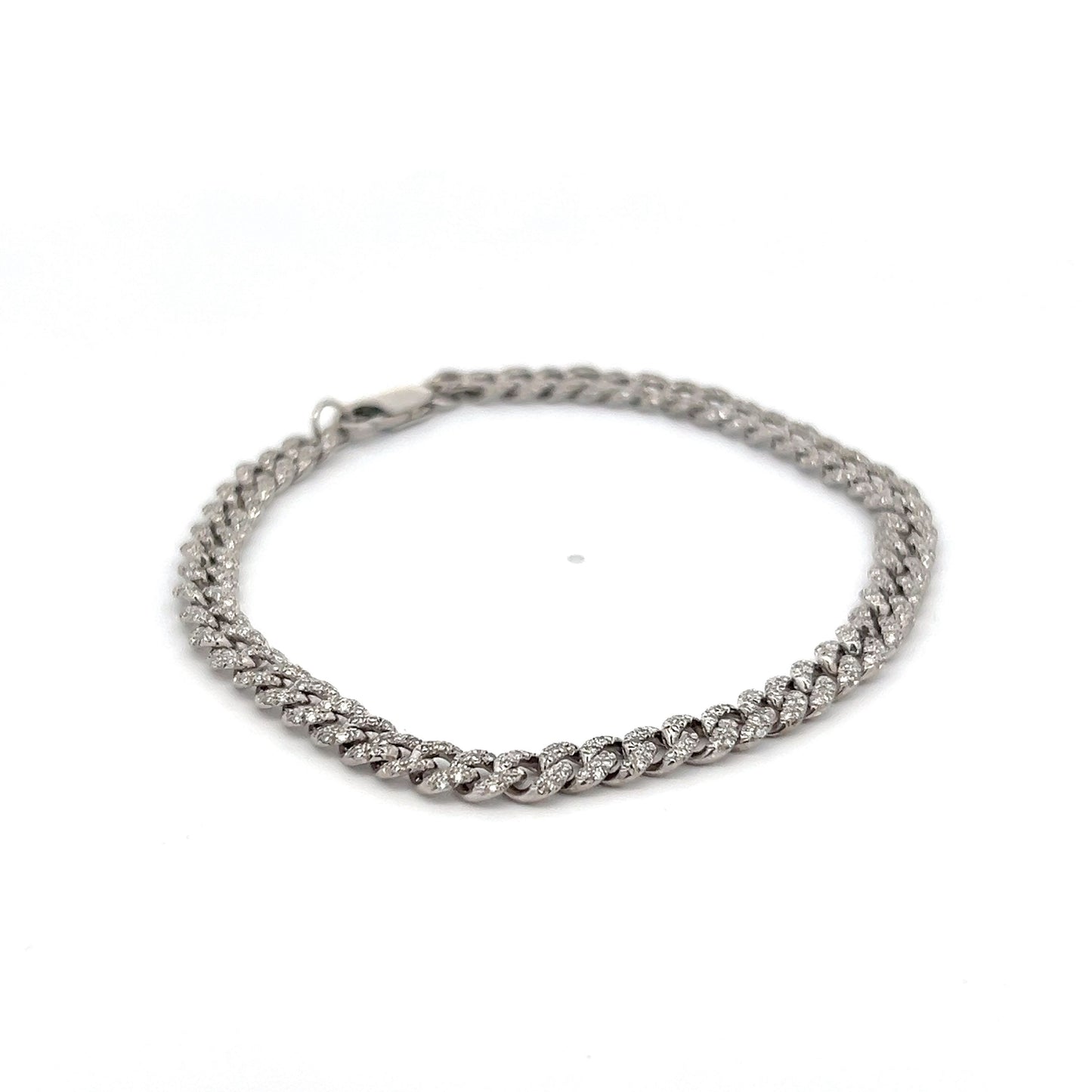 1.27 Diamond White Gold Bracelet in 14k White Gold