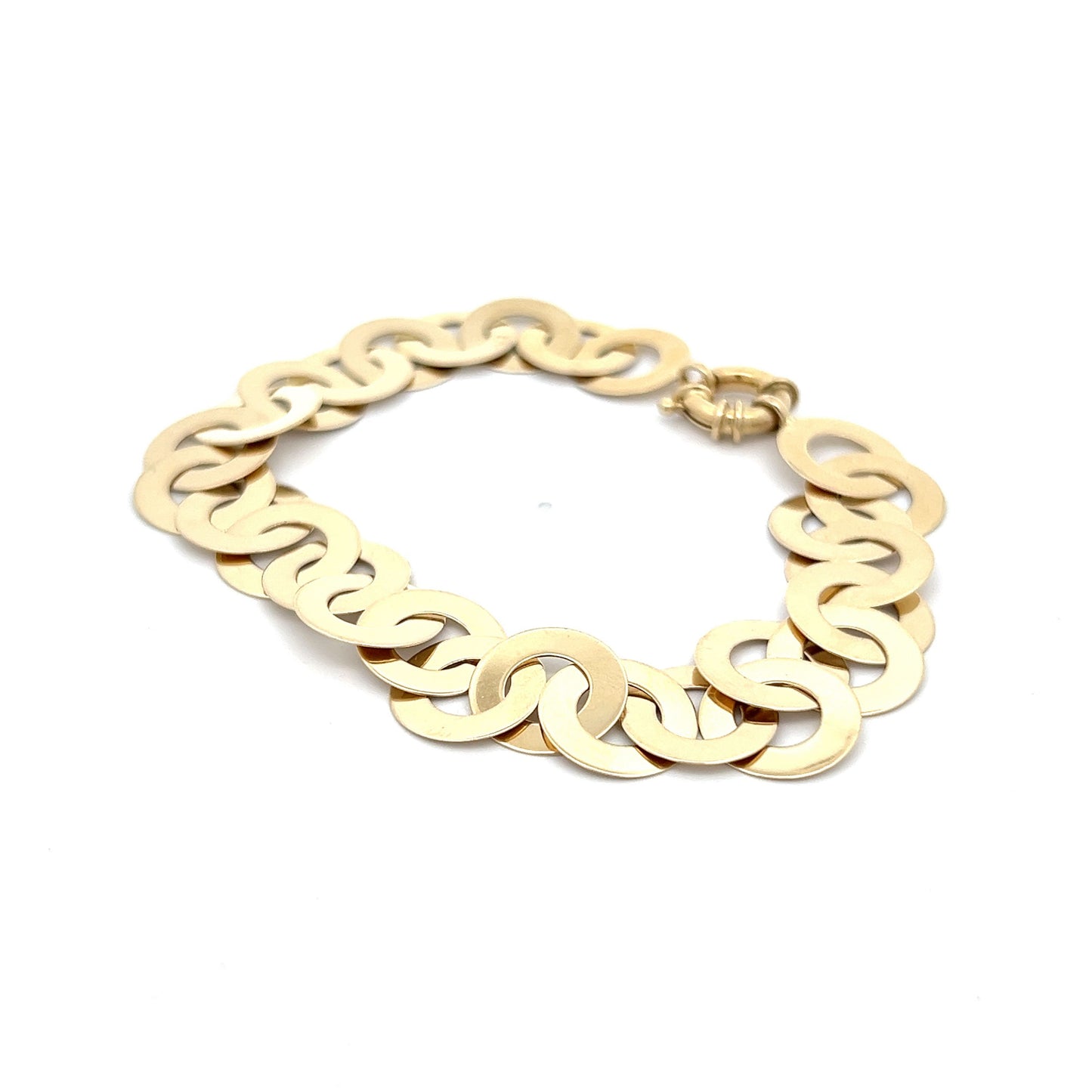 Interlocking Disc Bracelet in 14k Yellow Gold