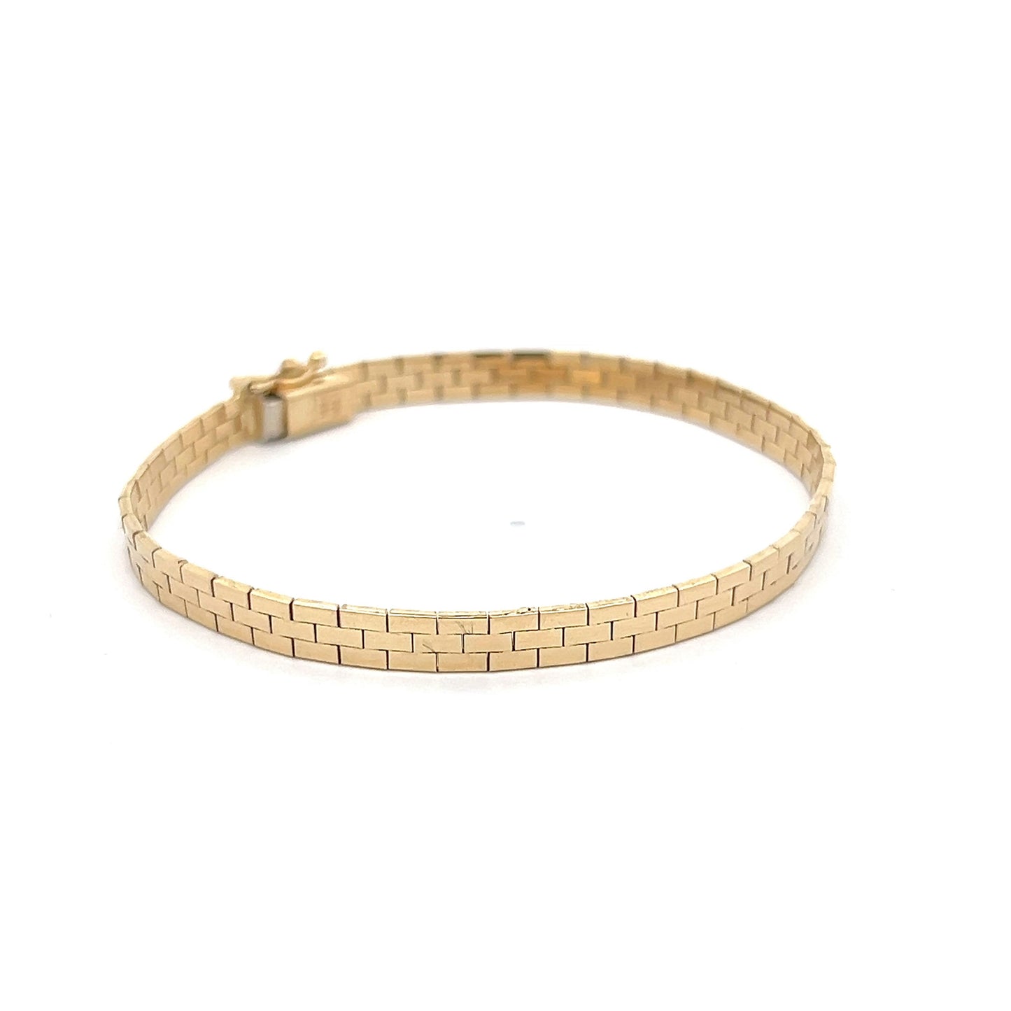 Flat Link Bracelet in 14k Yellow Gold