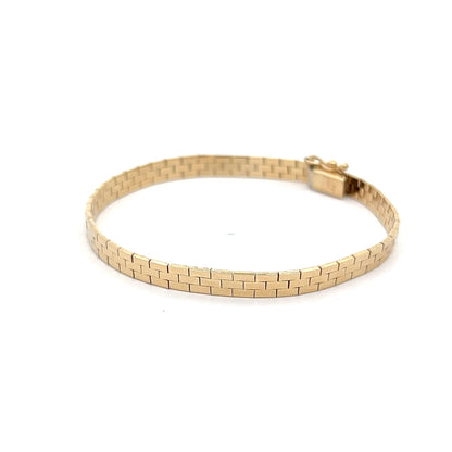 Flat Link Bracelet in 14k Yellow Gold