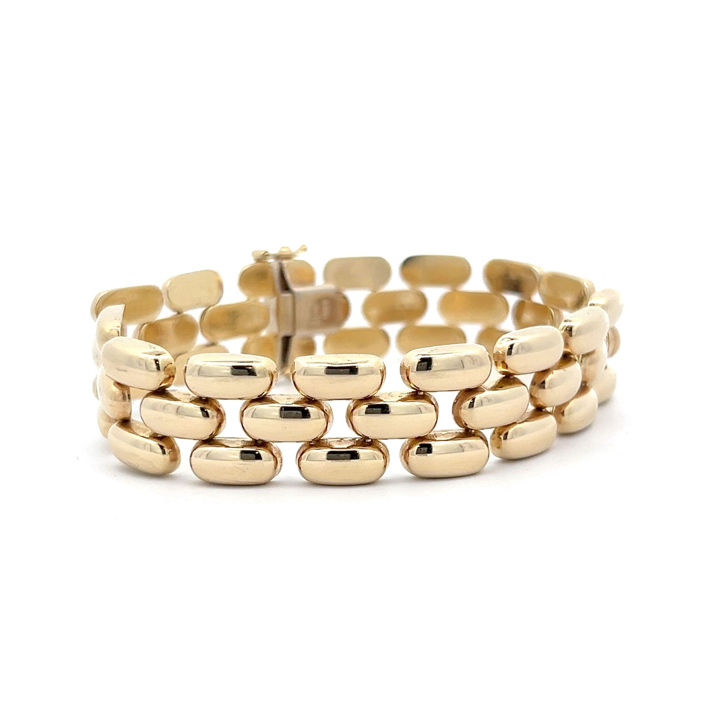 Panther Link Bracelet in 14k Yellow Gold