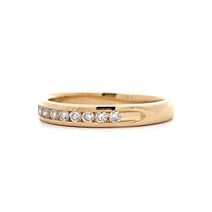 .28 Classic Diamond Channel Set Wedding Band in Yellow Gold