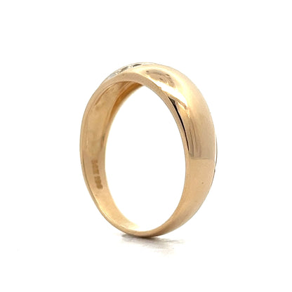 Men's Channel Set Diamond Wedding Band in Yellow Gold