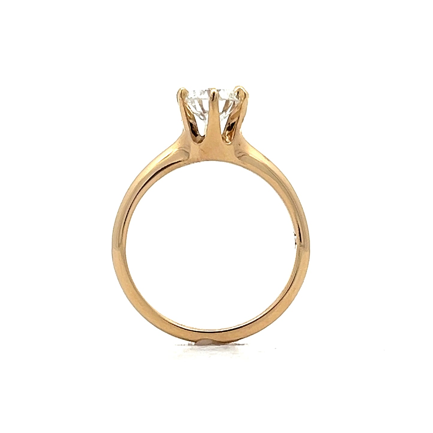 1.00 Victorian Diamond Solitaire Engagement Ring in Yellow Gold