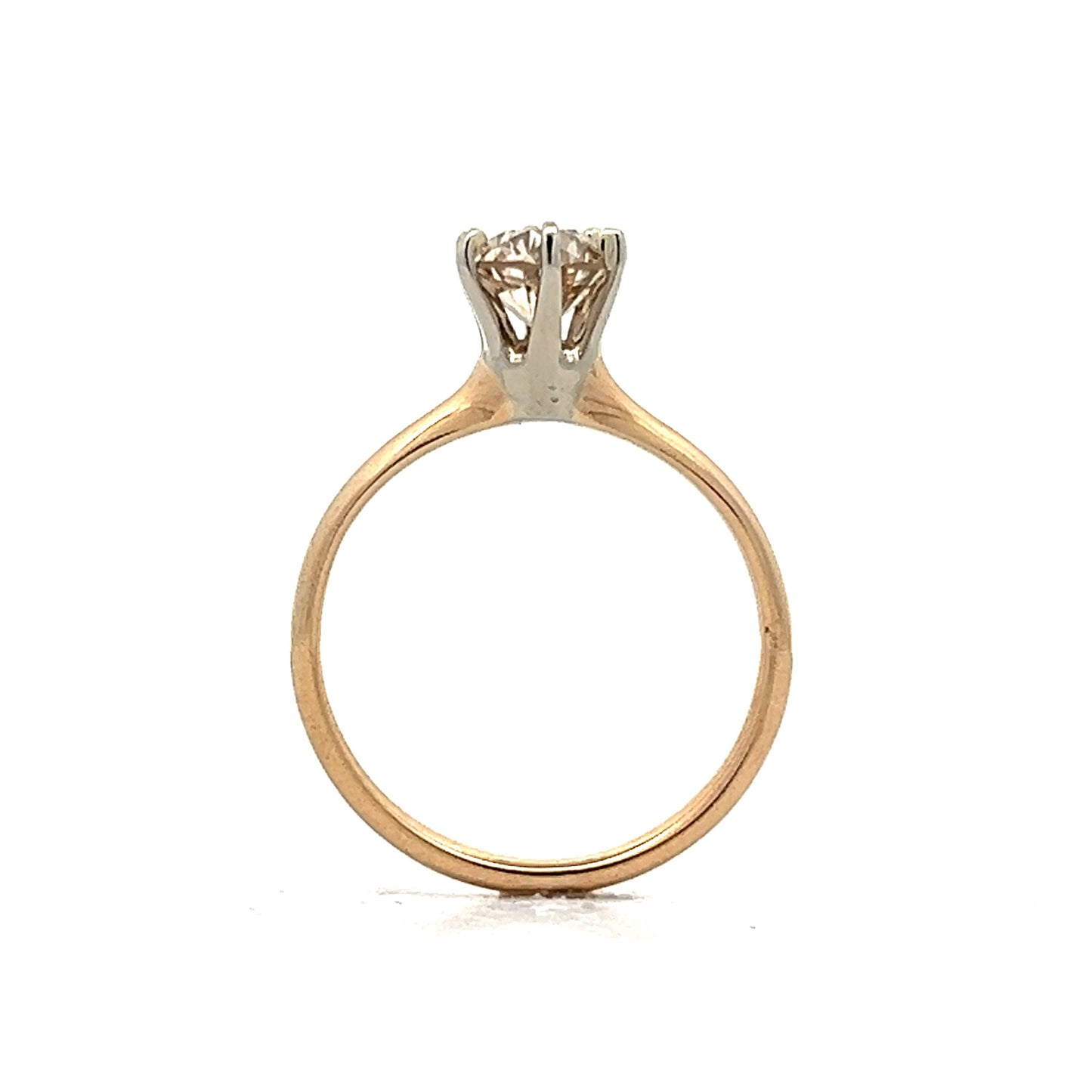 .80 Retro Diamond Engagement Ring in 14k Yellow Gold