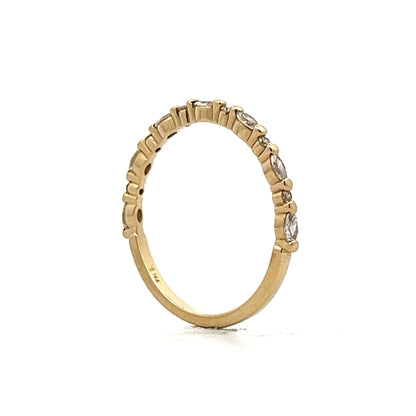 .17 Marquise & RBC Wedding Band in Yellow Gold