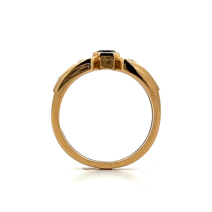 Sapphire & Diamond Stacking Ring in 18k Yellow Gold