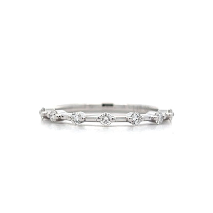 .22 Unique Diamond Stacking Band in 14k White Gold