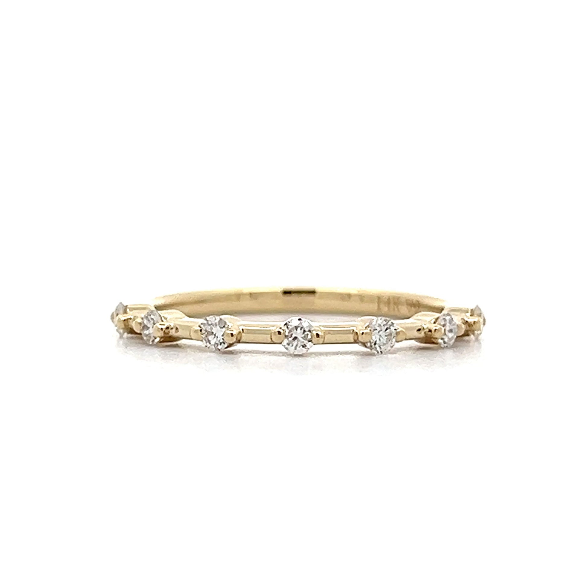 .21 Round Diamond Wedding Band in 14k Yellow Gold