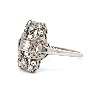 Vintage Art Deco Diamond Orange Blossom Ring in 18k