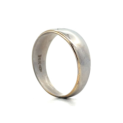 .03 Men's Two-Tone Diamond Wedding Band in 14k