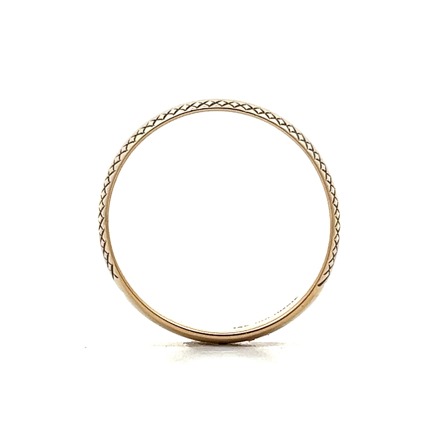 1950's Men's X Wedding Band in 14k Yellow Gold