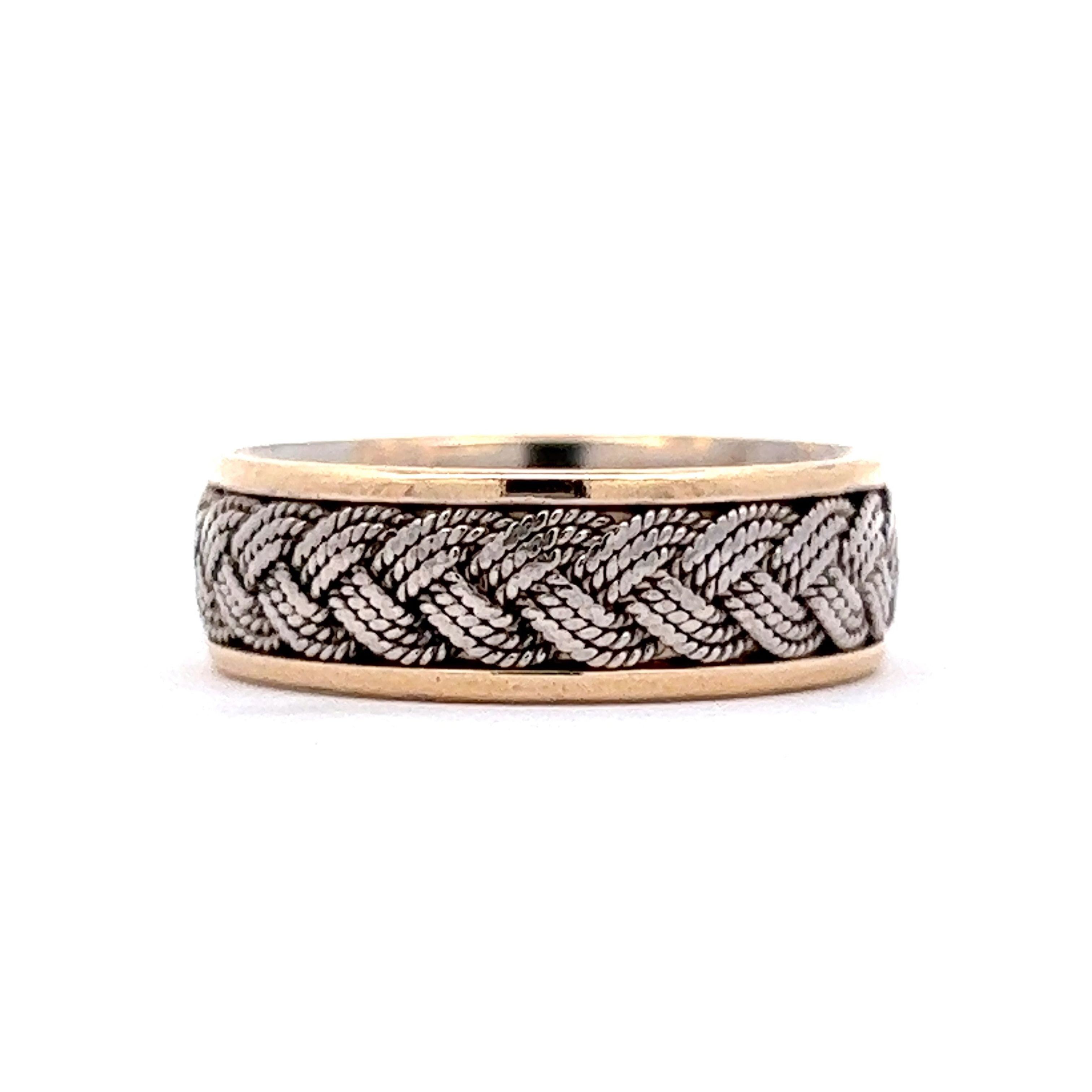 8mm Men's Two-Tone Wedding Band in 14k Gold – Filigree Jewelers