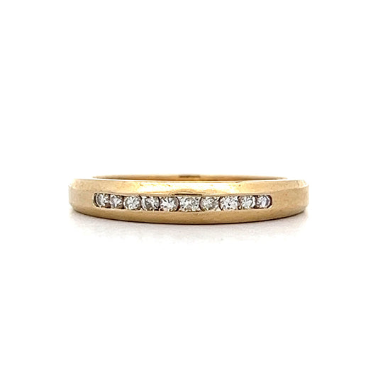 .15 Diamond Channel Set Wedding Band in Yellow Gold
