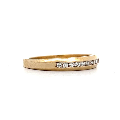 .15 Diamond Channel Set Wedding Band in Yellow Gold