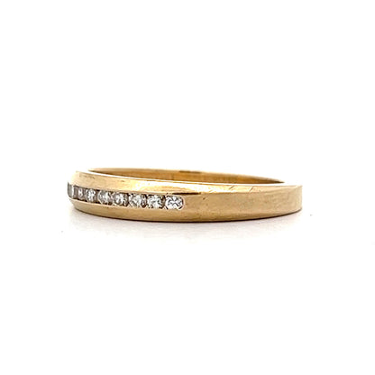 .15 Diamond Channel Set Wedding Band in Yellow Gold