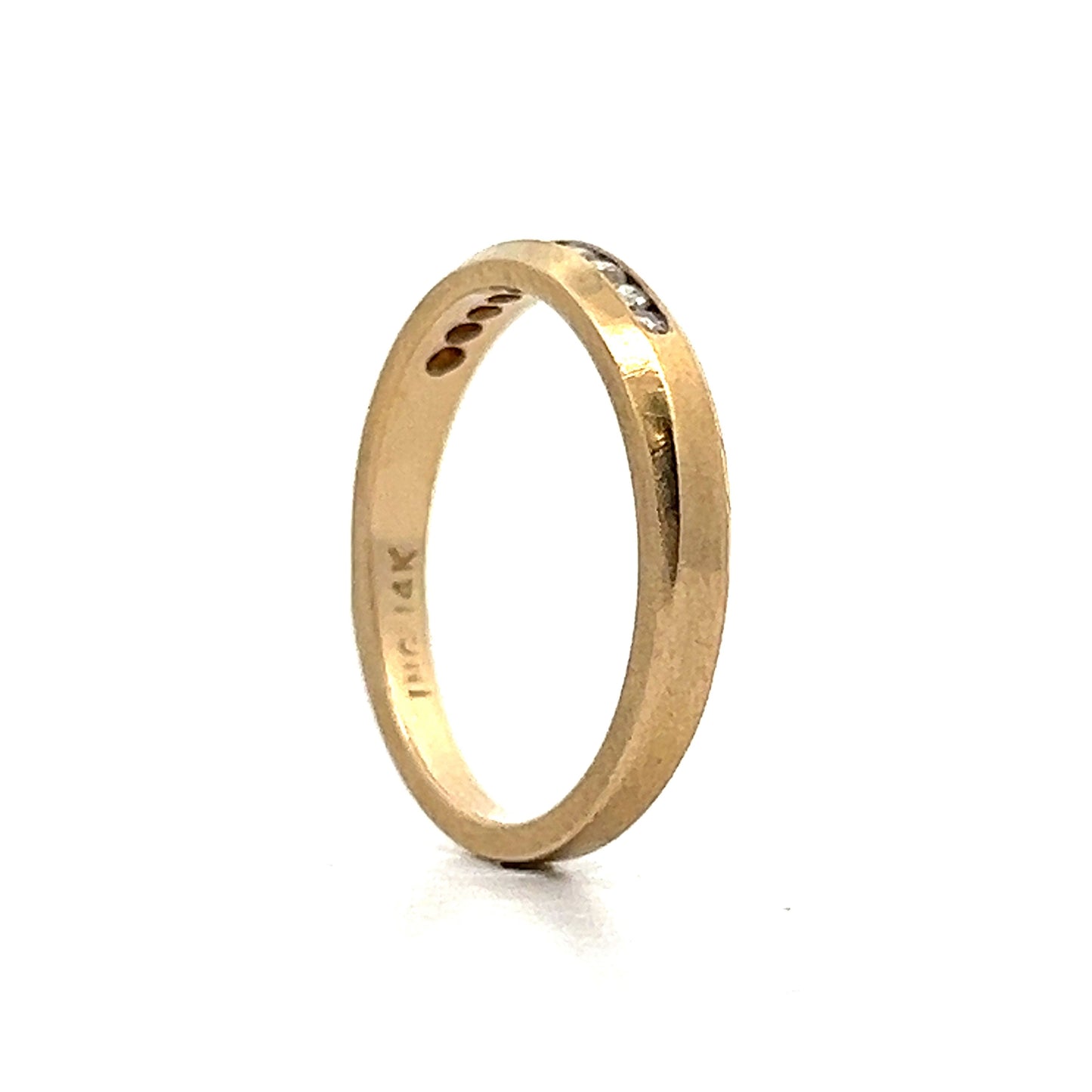 .15 Diamond Channel Set Wedding Band in Yellow Gold