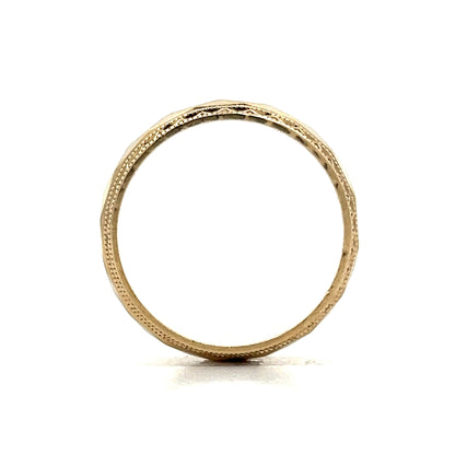 Men's Fancy Geometric Wedding Band in 14k Yellow Gold