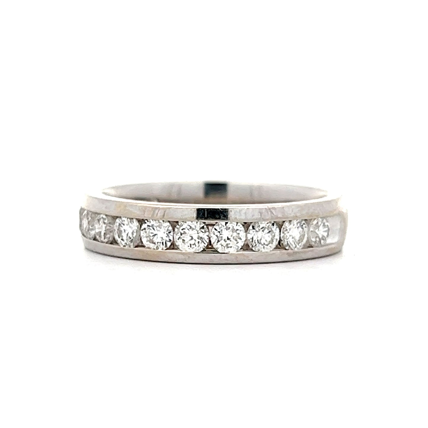 .84 Diamond Channel Set Wedding Band in 14k White Gold