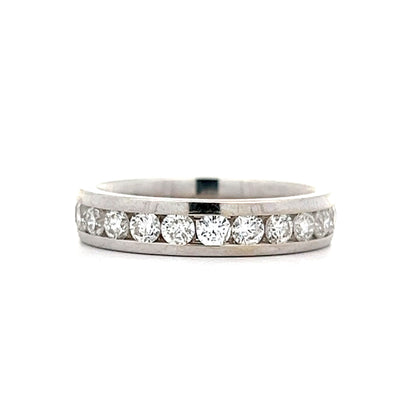 .84 Diamond Channel Set Wedding Band in 14k White Gold