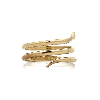 Coiled Snake Ring in 14k Yellow Gold