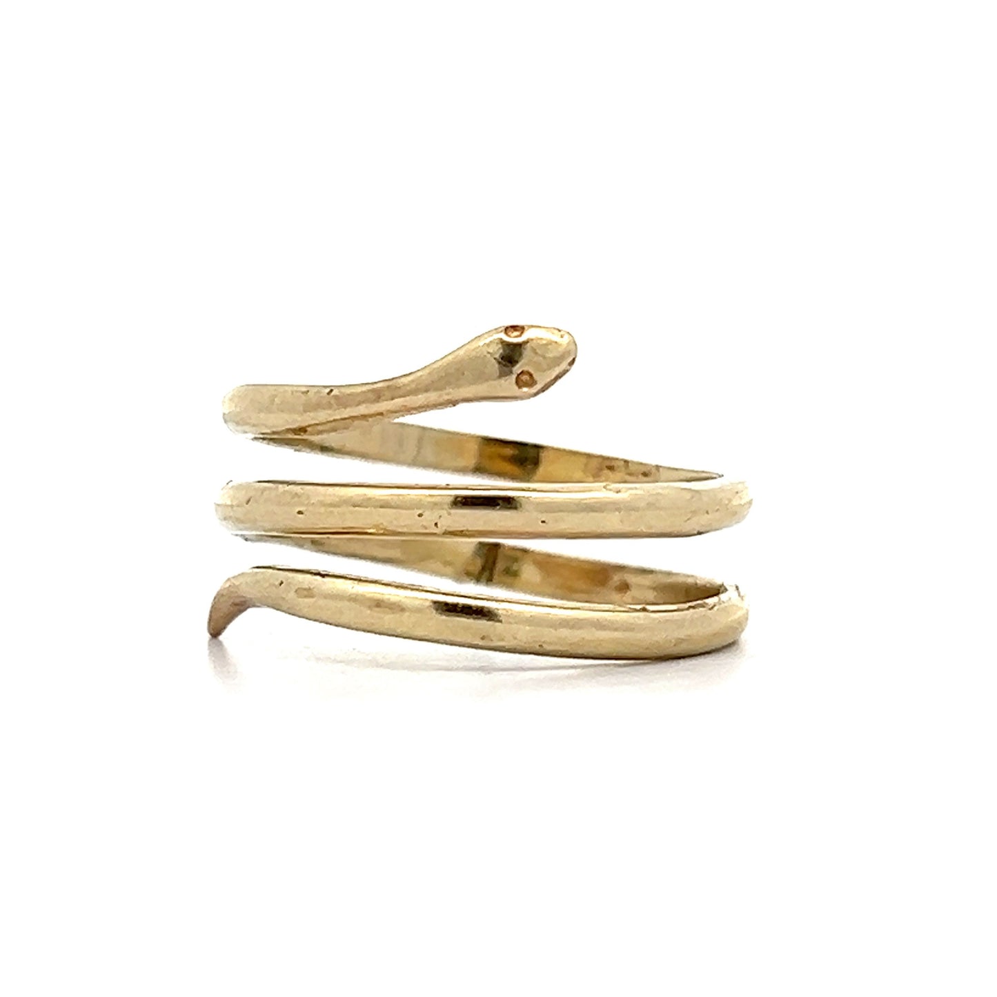 Coiled Snake Ring in 14k Yellow Gold