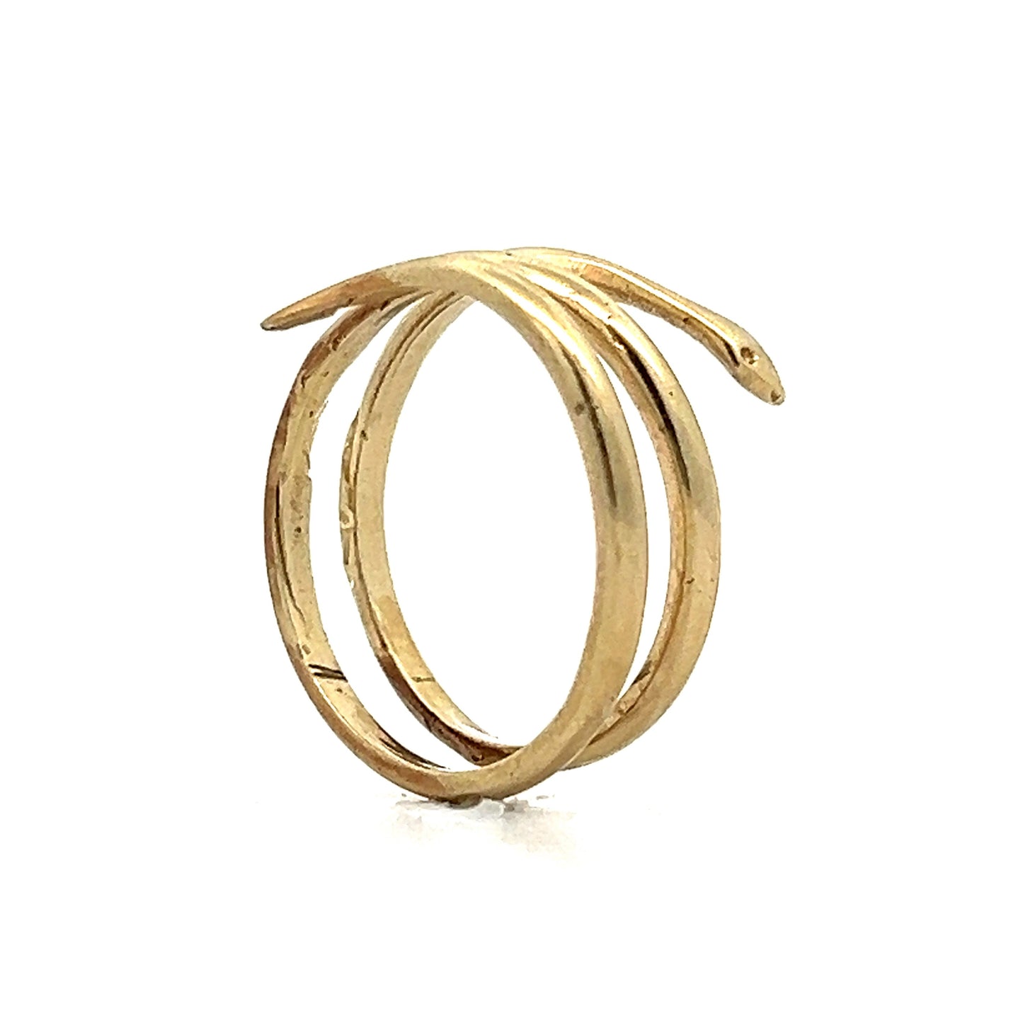 Coiled Snake Ring in 14k Yellow Gold