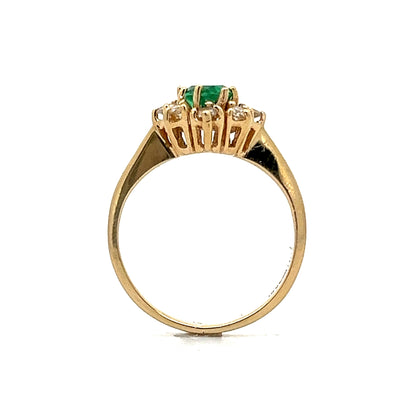 .60 Emerald & Diamond Right Hand Ring in 14k Yellow Gold