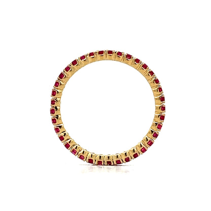 .68 Ruby Eternity Stacking Band in 18k Yellow Gold