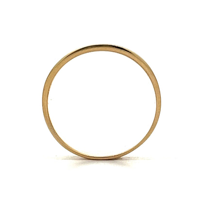 Concave 10mm Right Hand Ring in 14k Yellow Gold