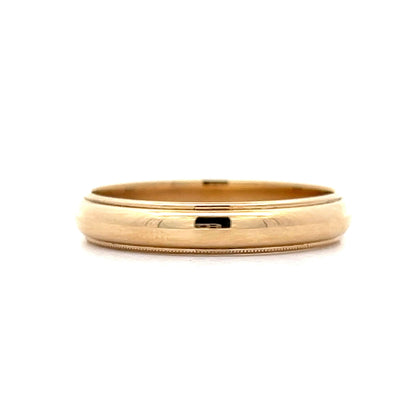 Vintage 1960's Mens Milgrain Band in 14k Yellow Gold